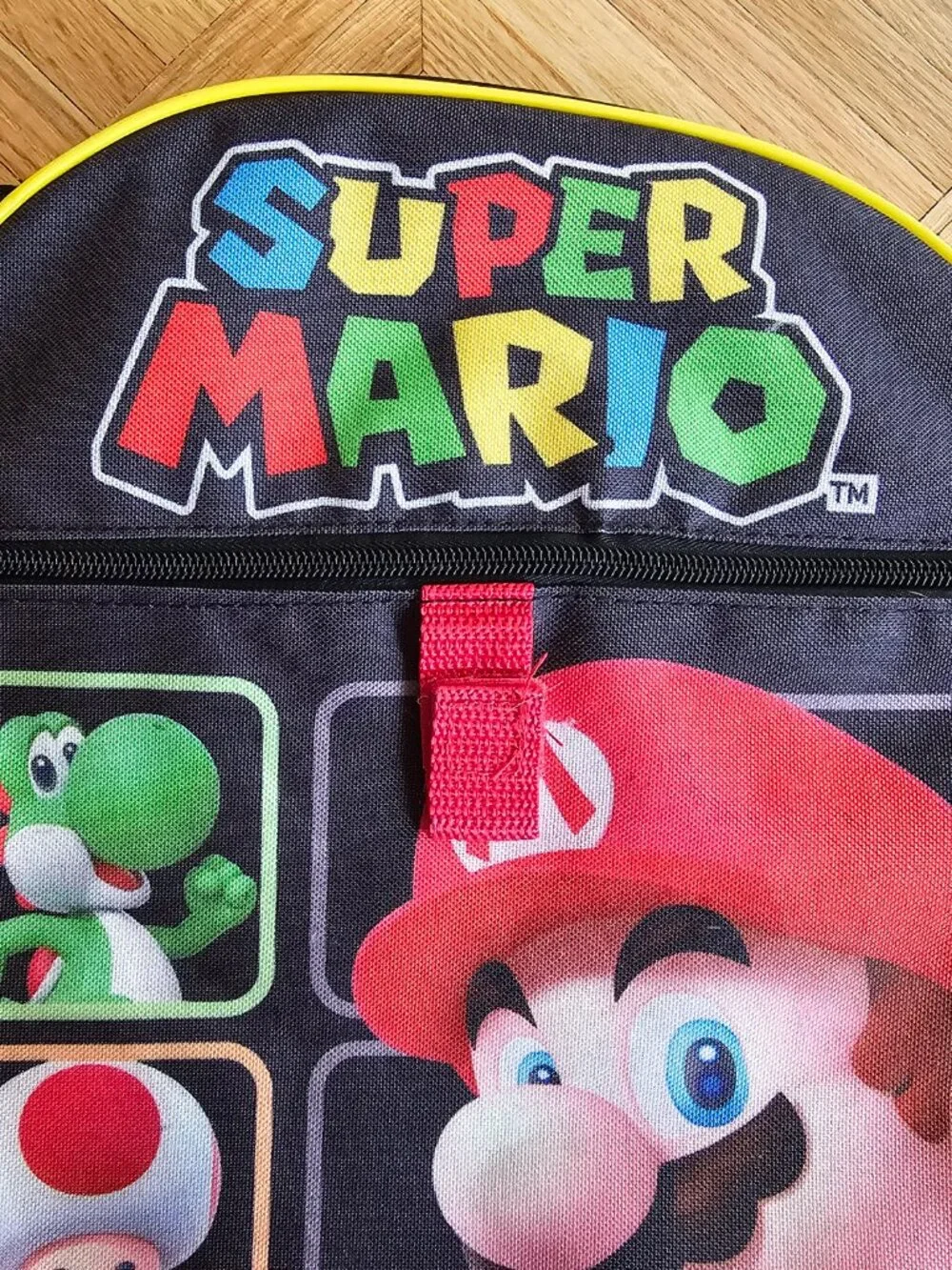 Bioworld Nintendo Super Mario Kids Backpack with Pencil Pouch Yoshi Toad Black